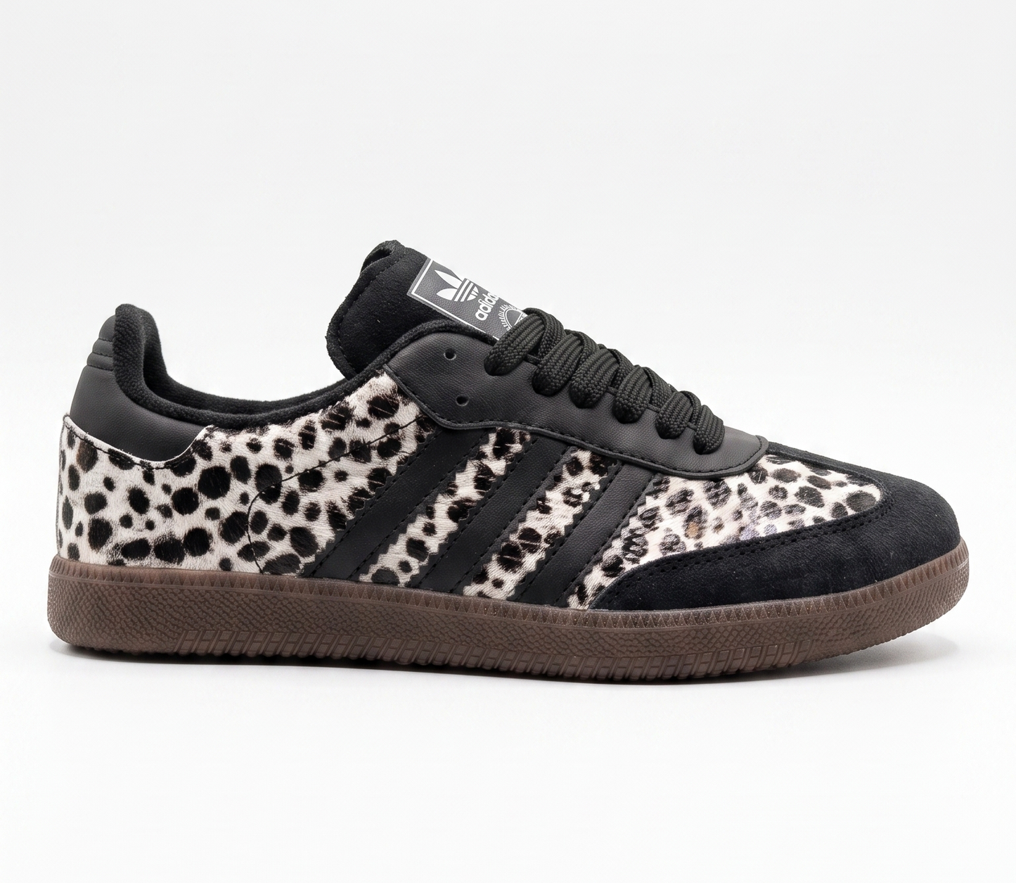 adidas samba - animal print negro/blanco