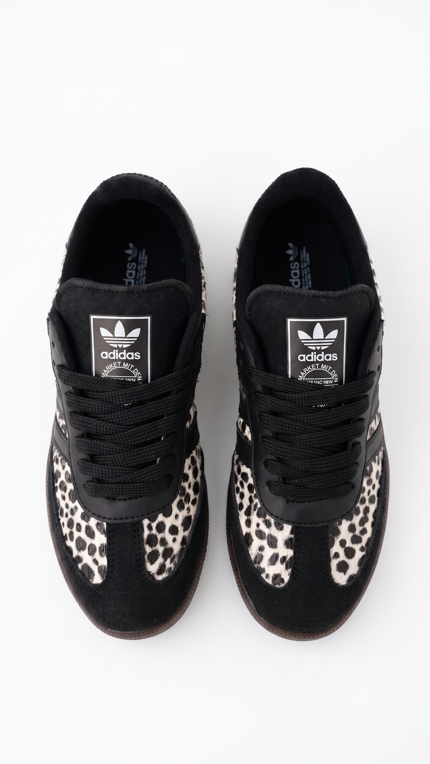 adidas samba - animal print negro/blanco