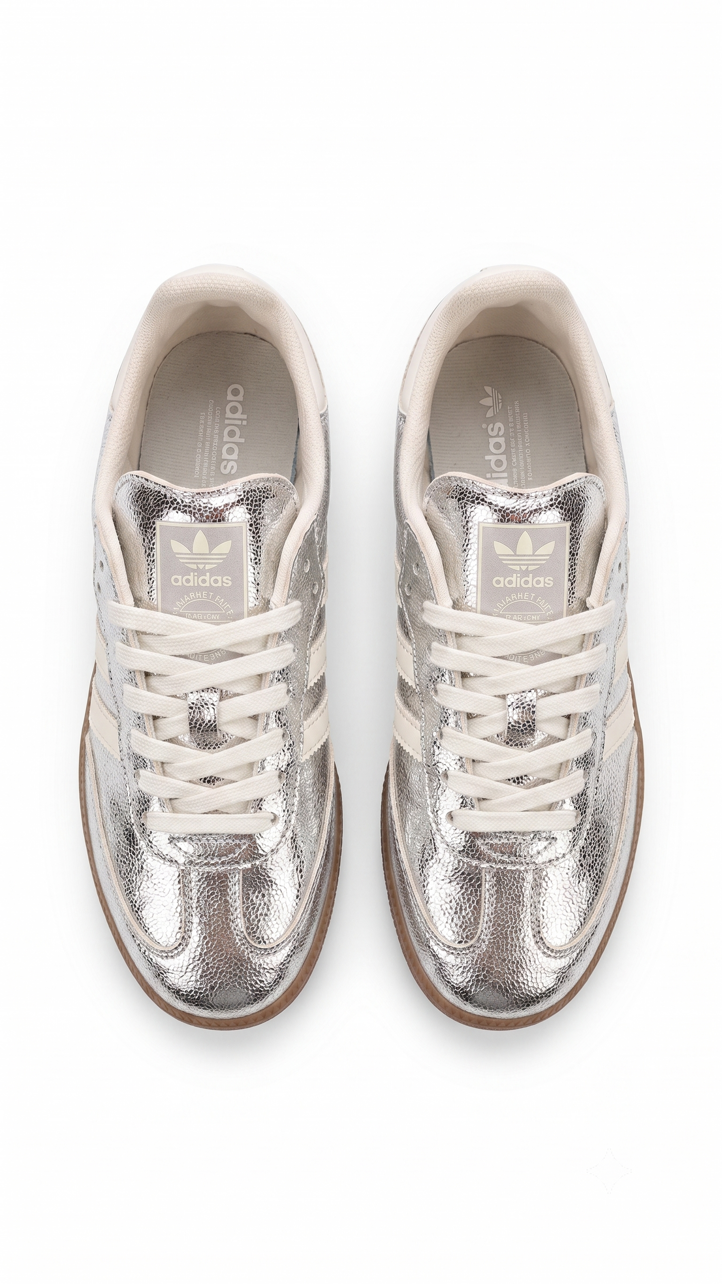 adidas samba - silver/gum