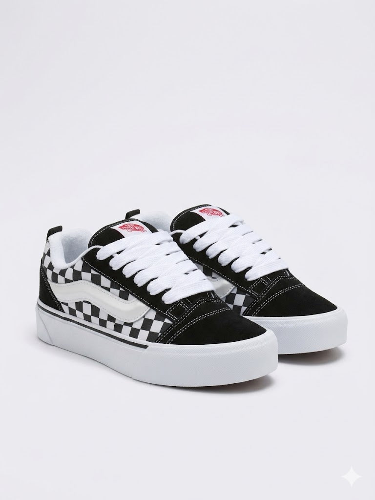 vans knu skool checkerboard black/white