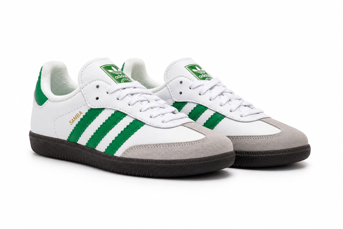adidas samba verde - vista frontal par