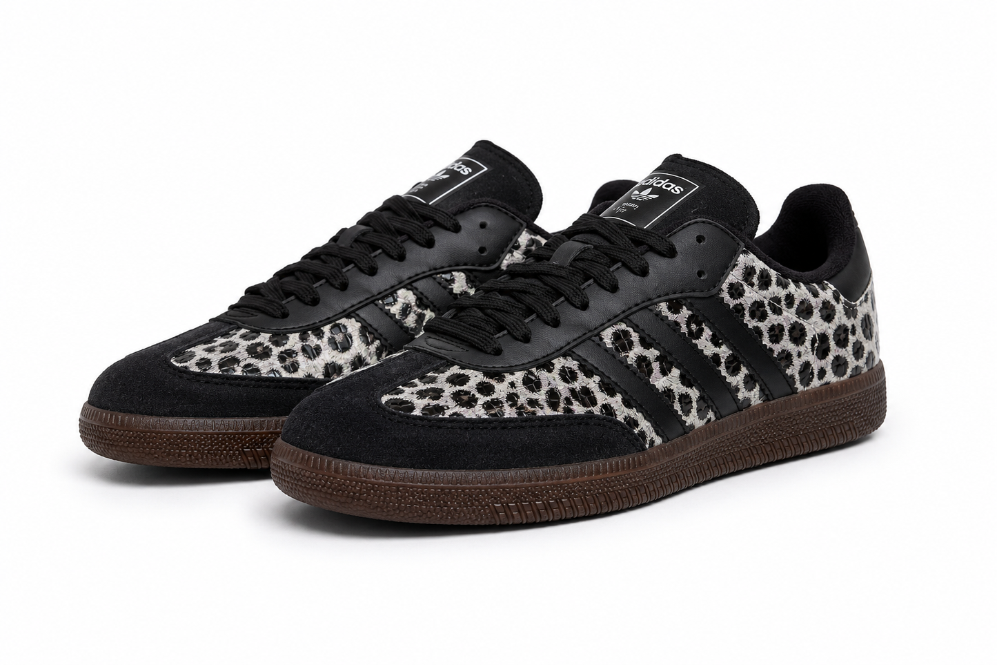 adidas samba - animal print negro/blanco