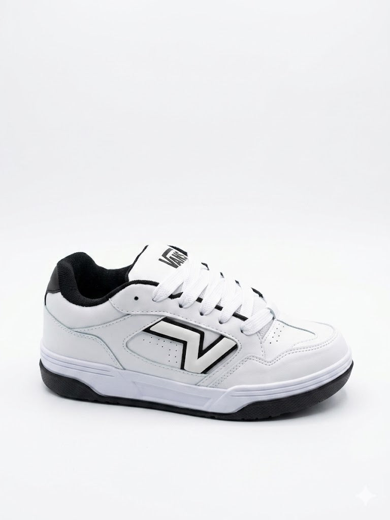 vans upland blanco negro
