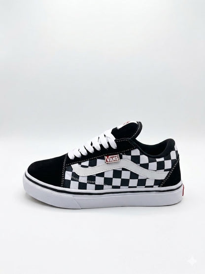 Vans Old Skool Checkerboard Negro Blanco